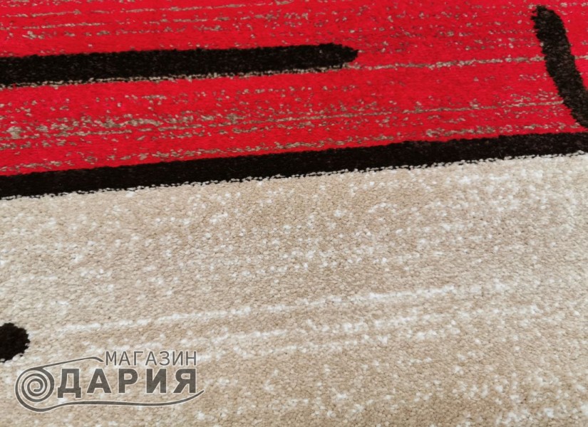 Тъкан килим MAGNOLIA 704 d.beige/red